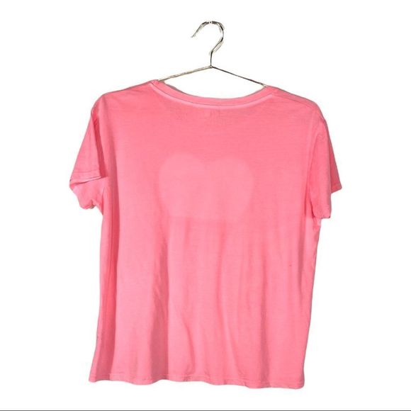 SUNDRY Pink Cotton t-shirt Modal with Heart - Picture 4 of 4